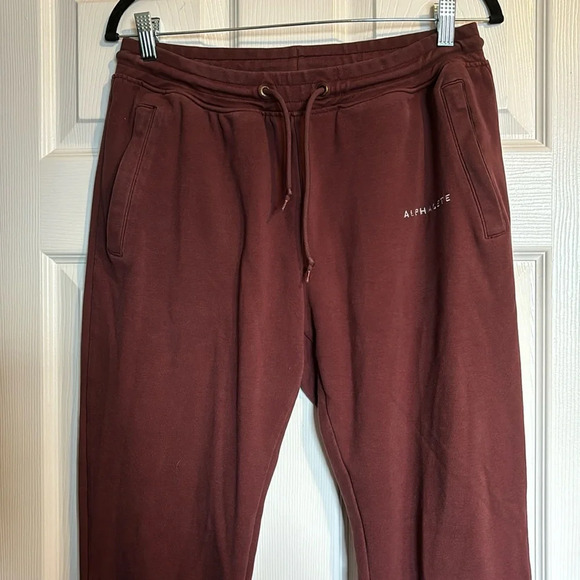 Alphalete men’s maroon jogger sweatpants size large - Picture 1 of 9